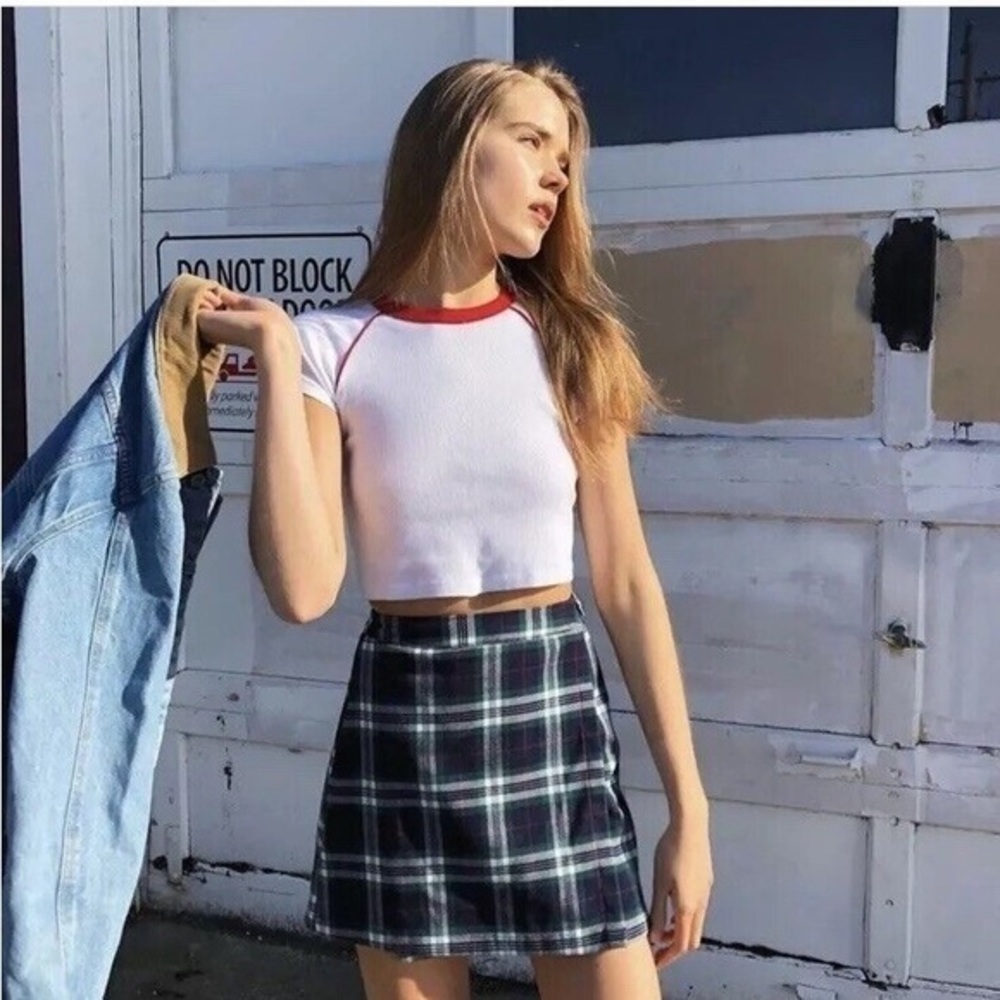 brandy melville plaid skirt
